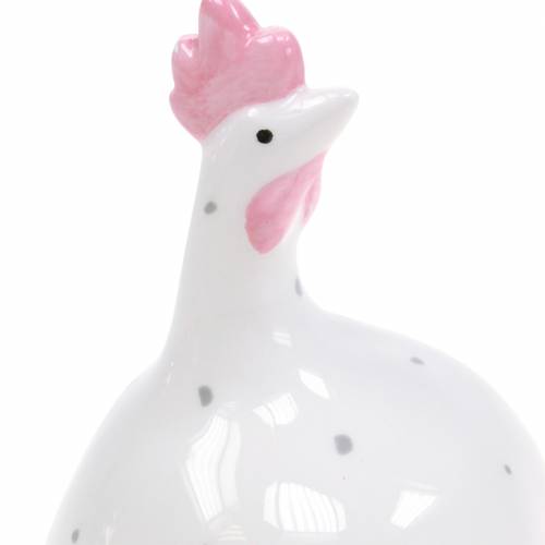 položky Velikonoční dekorace kuře bílé s puntíky V11,5cm 4ks