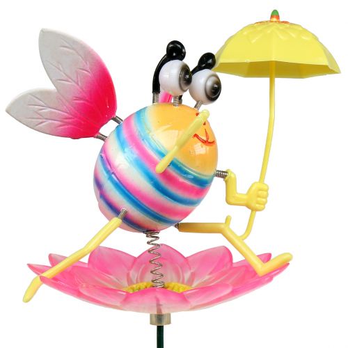Floristik24 Hummel s deštníkem zahradní zástrčka 70cm