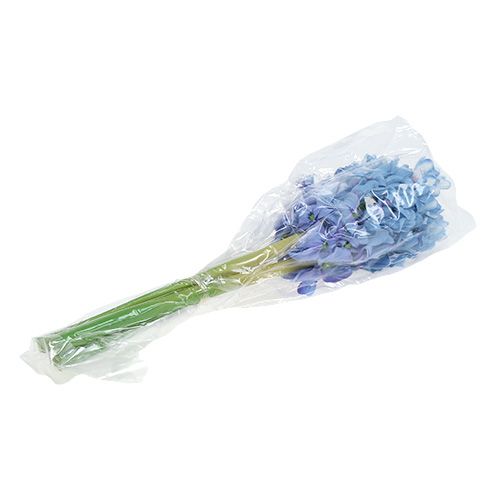 Floristik24 Hyacint umělý modrý, bílý 31cm 3ks
