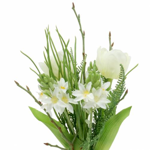 Kytice s hyacinty a tulipány umělá 34cm
