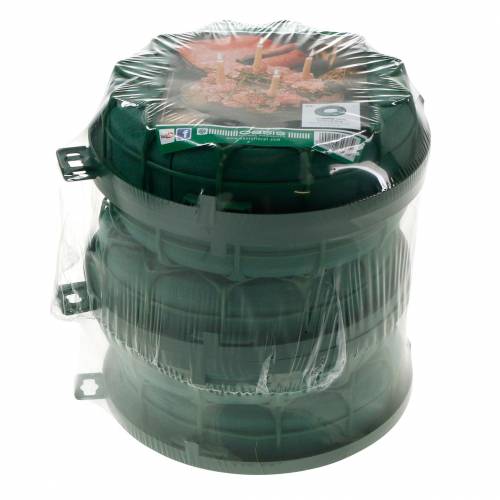 položky Univerzální prsten OASIS® IDEAL Květinový pěnový věnec Zelený V4cm Ø18,5cm 5 ks