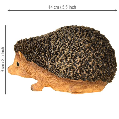 položky Dekorativní figurka ježka podzimní ručně malovaná hnědá 14×9,5×9cm