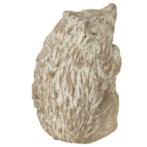 položky Podzimní dekorace ježka z litého kamene, bíle natřená, výška 14,5 cm