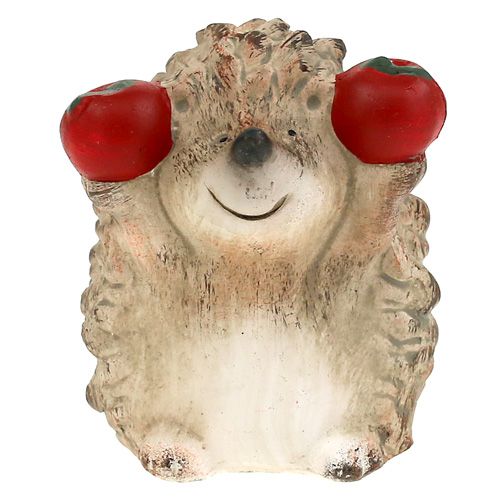 Floristik24 Keramická figurka ježka s hnědým jablíčkem 7,5 cm