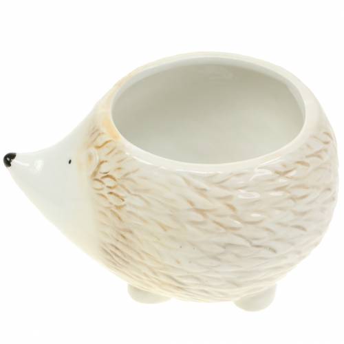 Floristik24 Květináč ježek keramický krém 14cm x 11cm V9cm 4ks