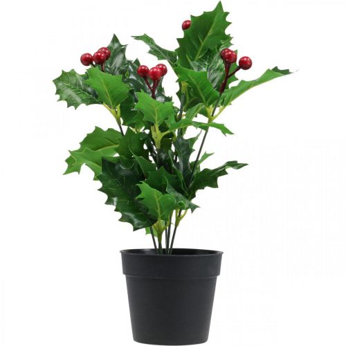 Floristik24 Cesmína v květináči umělé rostliny Ilex umělé 26cm