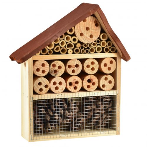 Hnědý hmyzí domeček Insect Hotel Wood 25cmx8,5cmx32cm