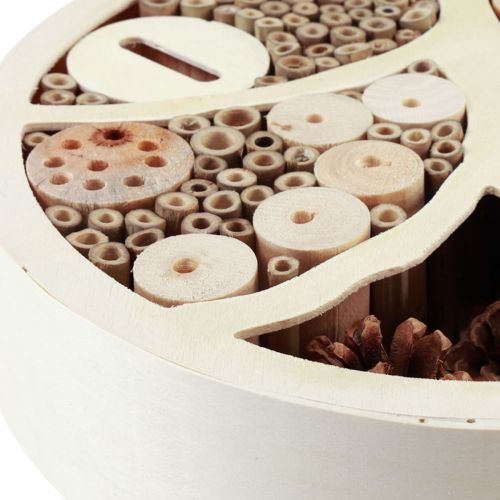 Floristik24 Insect Hotel Wood Kulatý přírodní hmyzí domeček Ø28,5cm H6,5m