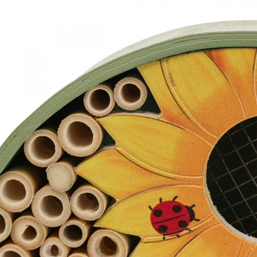 položky Hmyzí Hotel Kulatý dřevěný domeček proti hmyzu Zelená slunečnice Ø25cm