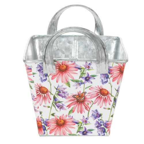 položky Jarní květinová dekorace do kovové krabičky na květiny 20×12,5×10 cm