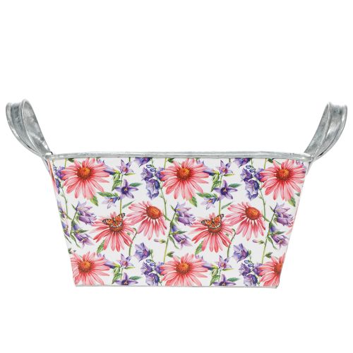 položky Jarní květinová dekorace do kovové krabičky na květiny 20×12,5×10 cm