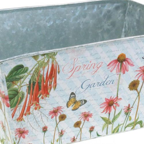 Floristik24 Jardiniere kovový květináč jarní dekorace 20 × 12 × 10 cm