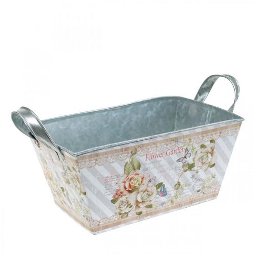 Floristik24 Jardiniere kovový květináč letní dekorace 20 × 12 × 10 cm