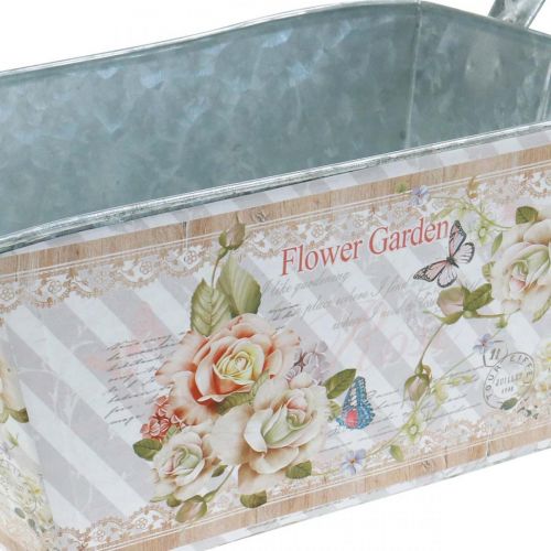 Floristik24 Jardiniere kovový květináč letní dekorace 20 × 12 × 10 cm