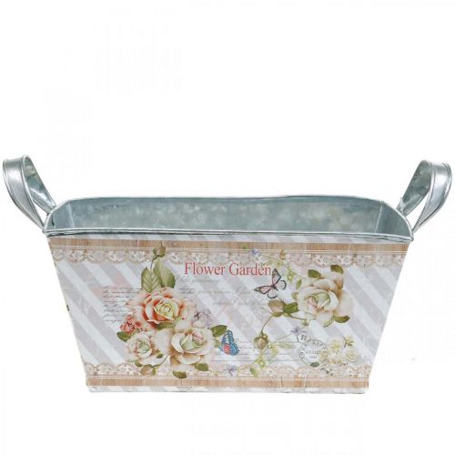 Floristik24 Jardiniere kovový květináč letní dekorace 20 × 12 × 10 cm