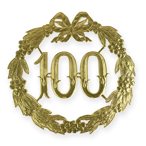 Floristik24 Výročí číslo 100 ve zlatě