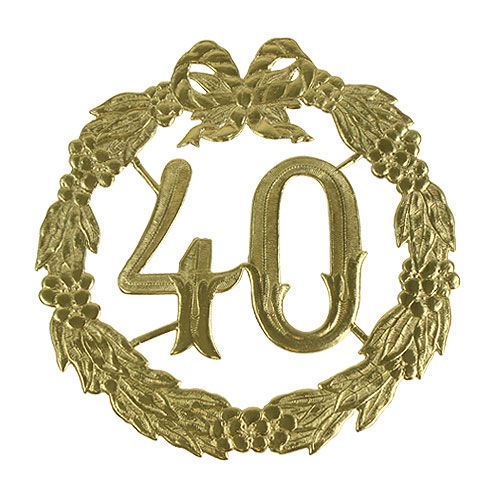 Výročí číslo 40 ve zlatě