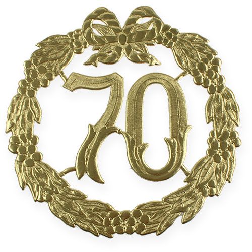 Výročí číslo 70 ve zlatě