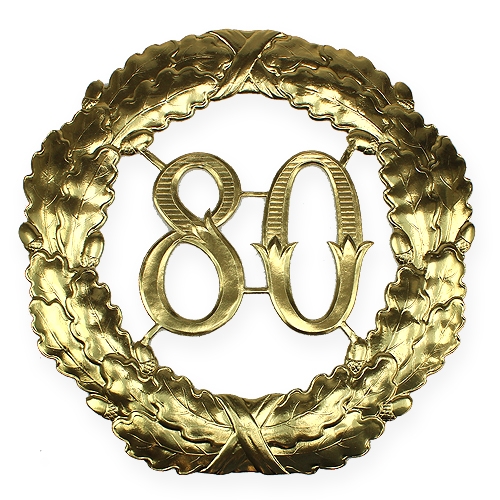 položky Výročí číslo 80 ve zlatě Ø40cm