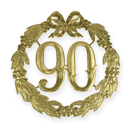 Výročí číslo 90 ve zlatě