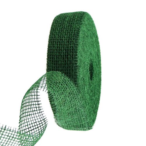 položky Jutová stuha tmavě zelená 5cm 40m