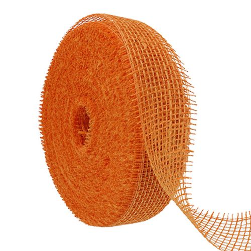 Jutová stuha, světle oranžová, šířka 5 cm, délka 40 m nakoupit | Floristik24.cz