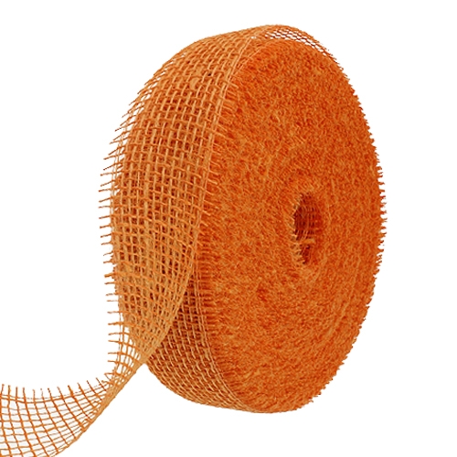 položky Jutová stuha světle oranžová 5cm 40m