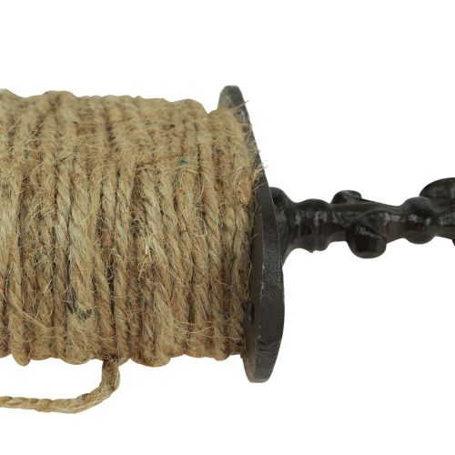 položky Jutová šňůra na vintage litinové cívce 12×4,5×32cm