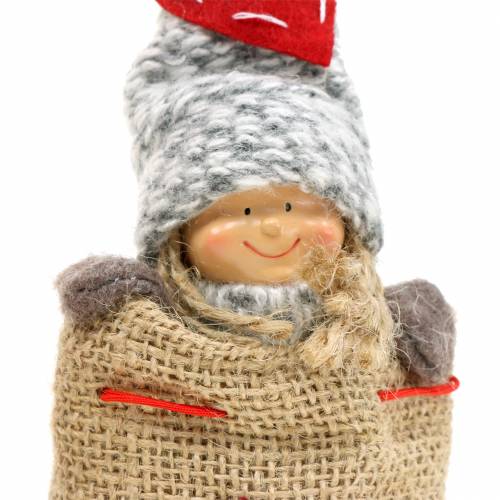 Floristik24 Vánoční dekorace jutový pytel s panenkou V30cm 2ks