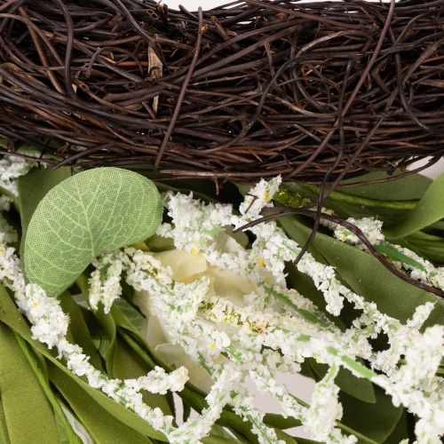 položky Věnec z umělých sedmikrásek, přírodní vzhled a odolný, na dekoraci dveří a stěn, 55 cm