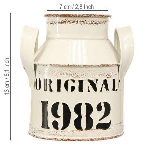 položky Džbán Kovová dekorace "Originál 1982" Krémová rez H13cm 2ks