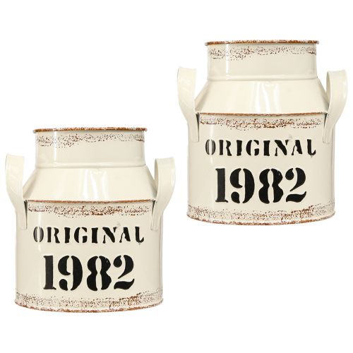 položky Džbán Kovová dekorace "Originál 1982" Krémová rez H16cm 2ks