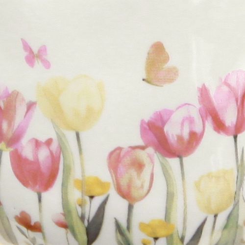 položky Keramický džbán s květinovým motivem pro jarní akcenty v obývacím prostoru 20 cm