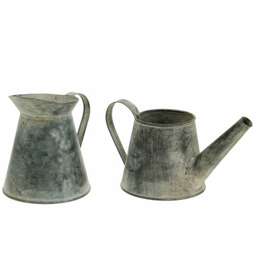 Floristik24 Džbán svícnový starožitný vzhled V12/9cm 2ks