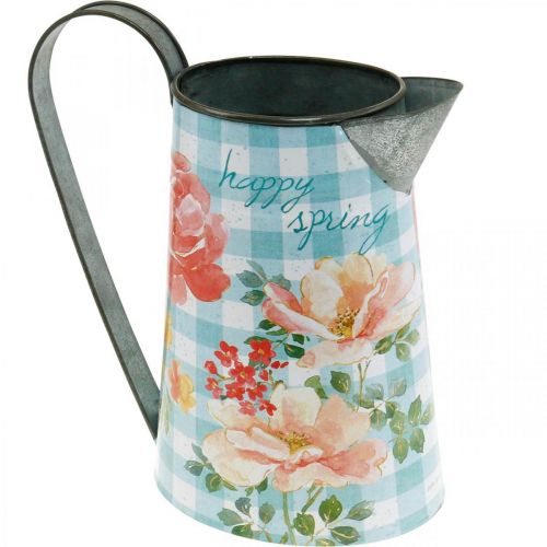Váza na květiny dekorativní džbán kovový vintage zahradní dekorace květináč V23cm