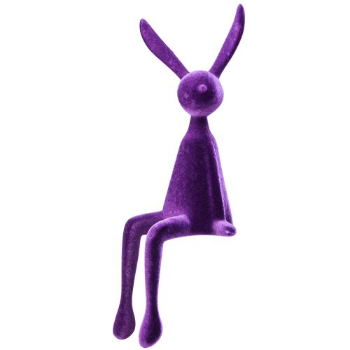 Floristik24 Edge Sitter Bunny Easter Bunny Flocked Purple – 2nd Choice – Lilac 36cm 3 ks