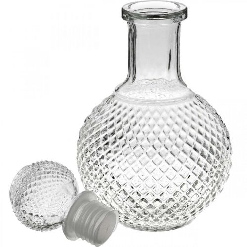 Floristik24 Karafa na whisky s víčkem Skleněná karafa V20,5cm