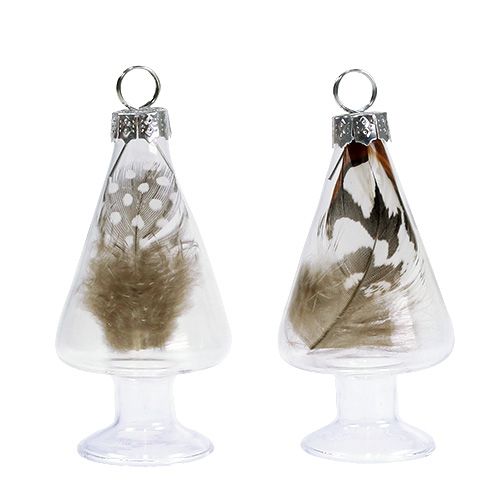 Floristik24 Držák na karty skleněný s pružinou 4cm x 8cm čirý 2ks