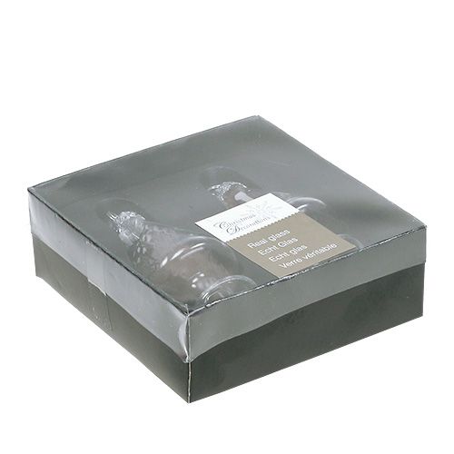 Floristik24 Držák na karty skleněný s pružinou 4cm x 8cm čirý 2ks