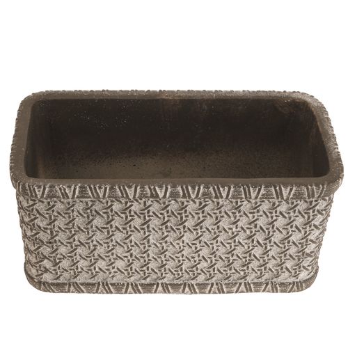 položky Květináč Keramická mísa hnědá, bílá 23×11×11cm