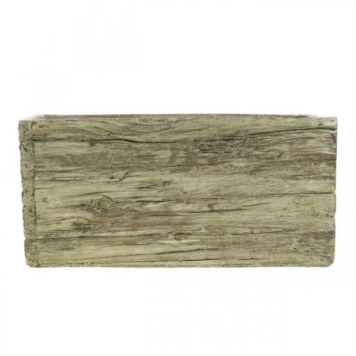 Floristik24 Truhlík na rostliny betonový obdélníkový vzhled dřeva hnědý 23×10,5cm H11cm