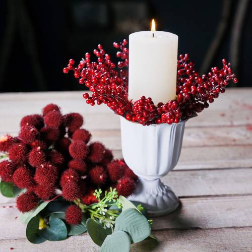Floristik24 Kalich starožitný styl bílý Ø9cm H12,6cm
