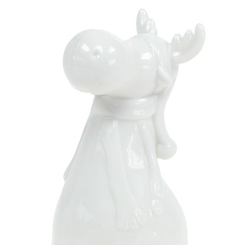 Floristik24 Keramická figurka los 12,5cm bílá 2ks