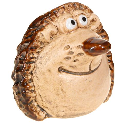 Keramická dekorace ježka, podzimní dekorace, ručně malovaná, V7cm, 3 ks