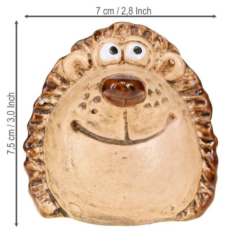 položky Keramická dekorace ježka, podzimní dekorace, ručně malovaná, V7cm, 3 ks