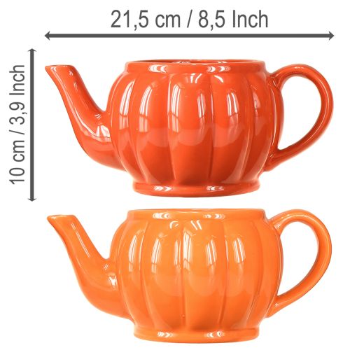 Floristik24 Keramický květináč na čaj oranžový, různé barvy 21,5×13×10cm 2 ks