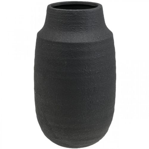 Keramická váza Černá váza na květiny Dekorativní vázy Ø17cm H34cm