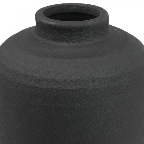 Floristik24 Keramická váza Černá Dekorativní vázy Rustikální Ø15,5cm H34cm