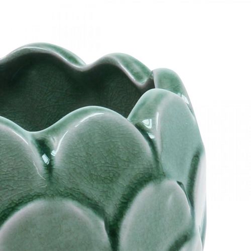 Floristik24 Keramický květináč Vintage Green Crackle Glaze Ø17cm H15cm