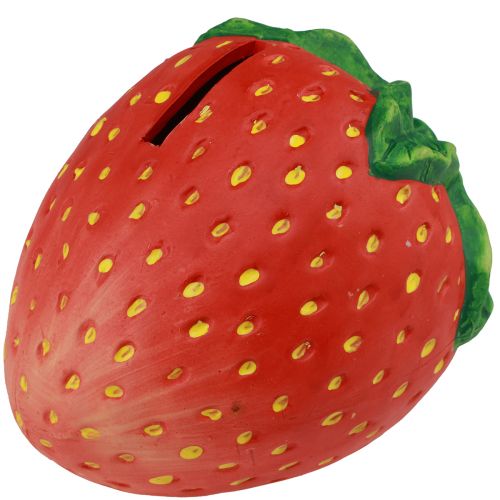 Floristik24 Keramická pokladnička dekorace jahoda 17 × 13,5 × 13,5 cm